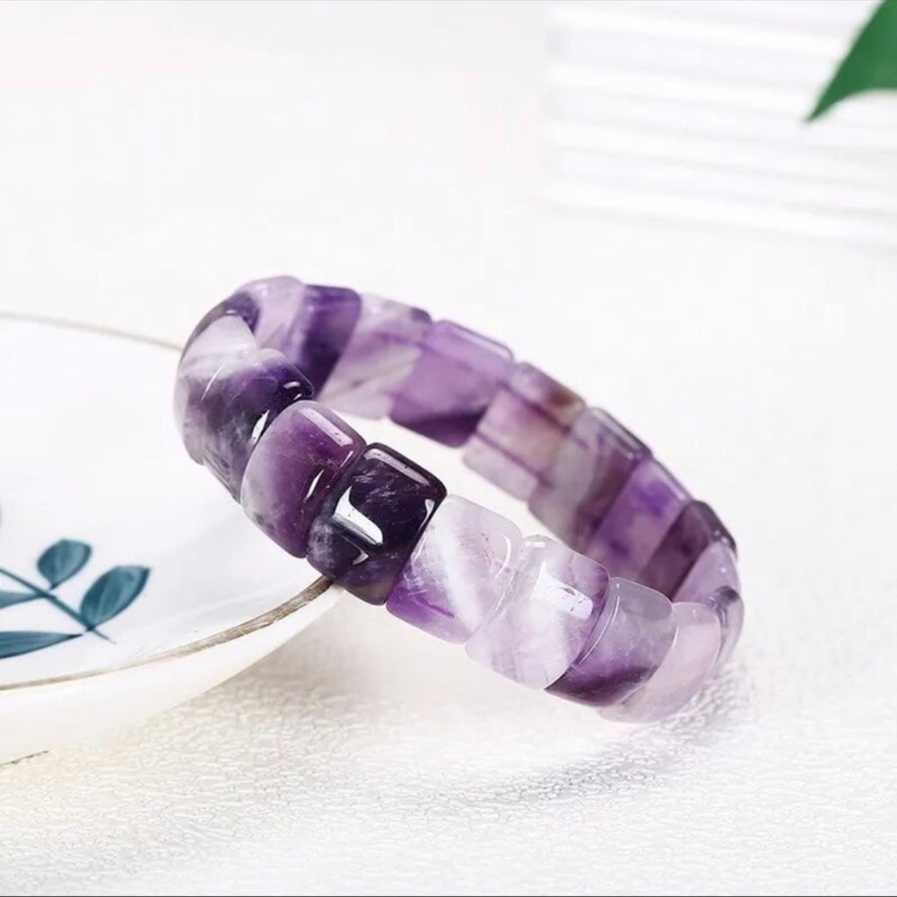 Original dark purple amethyst gemstone bracelet